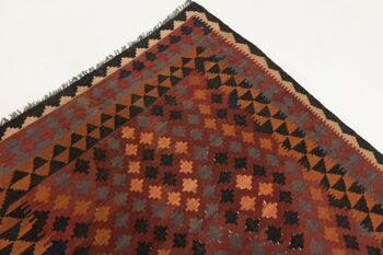 Afghan Maimana Kilim 245x157 Tapis tissé à la main 160x250 motif géométrique multicolore 4
