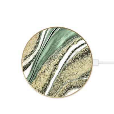 Fashion QI Charger Cosmic Green Swirl