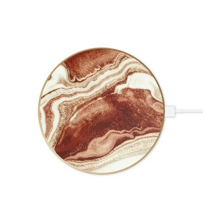 Fashion QI Charger Golden Rusty Marble