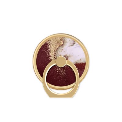 Magnetic Ring Mount Golden Burgundy Marble