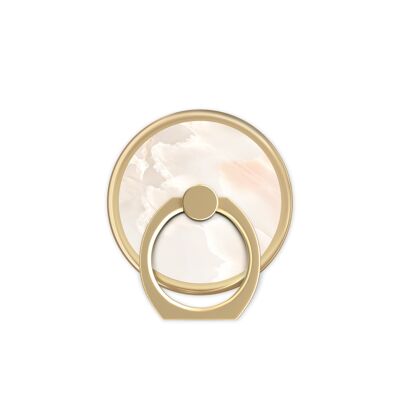 Marmo perlato rosa con montaggio ad anello magnetico