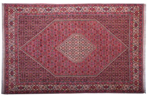 Perser Bidjar Zandjan 312x204 Handgeknüpft Teppich 200x310 Rot Orientalisch Kurzflor