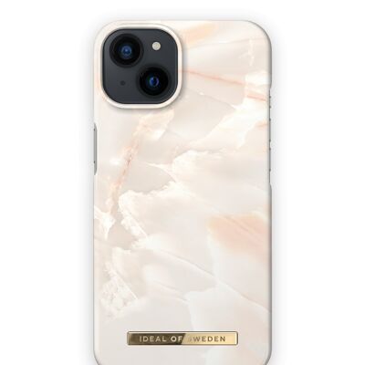 Custodia alla moda per iPhone 13 in marmo rosa perla