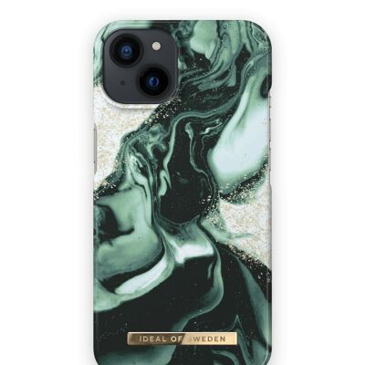 Fashion Case iPhone 13 Golden Olive Marble