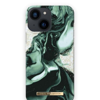 Fashion Case iPhone 13 Mini Golden Olive Marble