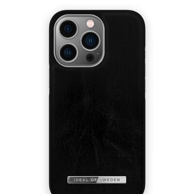 Atelier Hülle iPhone 13 Pro Glänzend Schwarz Silber