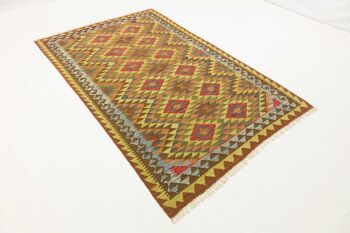 Afghan Maimana Kilim Colorful 251x154 Tapis tissé à la main 150x250 Multicolore Géométrique 3