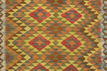 Afghan Maimana Kilim Colorful 251x154 Tapis tissé à la main 150x250 Multicolore Géométrique 4