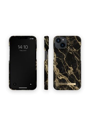 Coque Fashion iPhone 13 Golden Smoke Marble 5