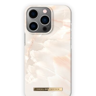 Custodia alla moda per iPhone 13 Pro in marmo rosa perla