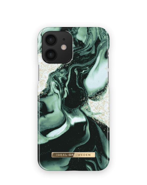 Fashion Case iPhone 12 Golden Olive Marble