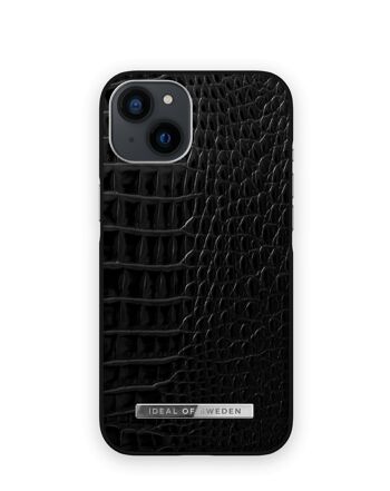 Atelier Coque iPhone 13 Neo Noir Croco Argent 1