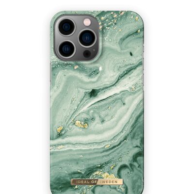 Coque Fashion iPhone 13 Pro Max Menthe Tourbillon Marbre