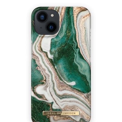 Coque Fashion iPhone 13 Golden Jade Marble