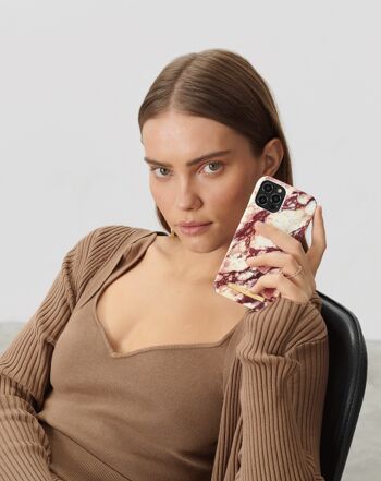 Coque Fashion iPhone X Calacatta Ruby Marble 3
