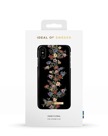 Coque Fashion iPhone X Floral Foncé 5