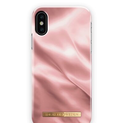 Custodia alla moda per iPhone X in raso rosa