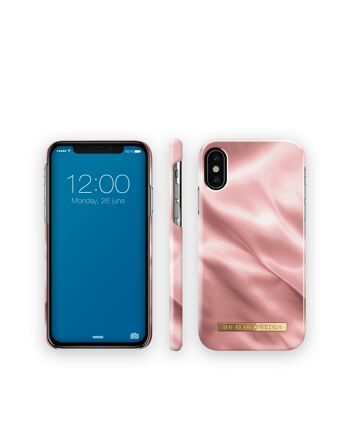 Coque Fashion iPhone X Rose Satin 5