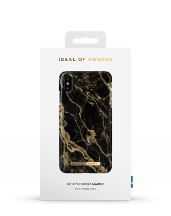 Coque Fashion iPhone X Golden Smoke Marble 7