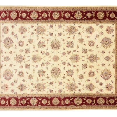 Afghan Chobi Ziegler 359x255 alfombra anudada a mano 260x360 beige floral pelo corto Orient