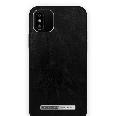 Funda Atelier para iPhone XS Negro Brillante Plateado