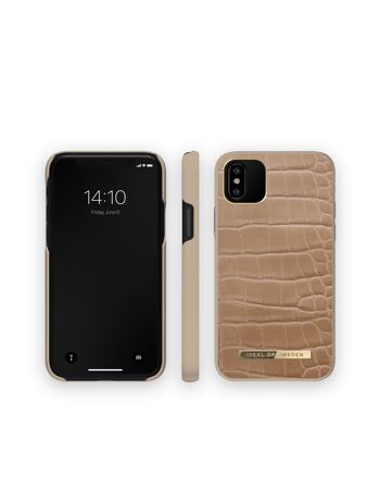 Atelier Coque iPhone XS Camel Croco 5