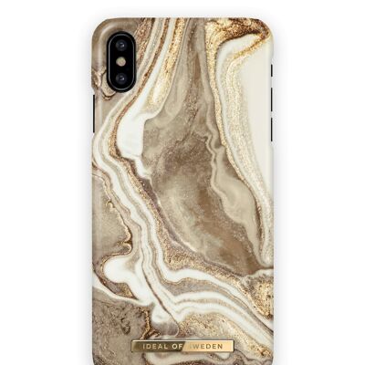 Fashion Case iPhone XS Marmo sabbia dorato