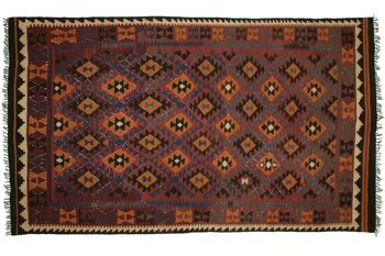 Afghan Maimana Kilim 258x153 Tapis tissé à la main 150x260 Multicolore Oriental 1