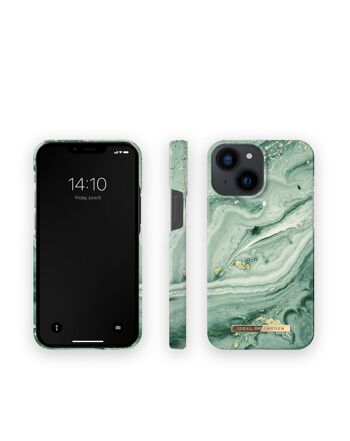 Coque Fashion iPhone 13 Mini Mint Swirl Marble 5