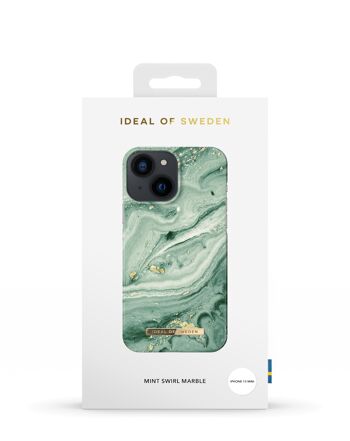 Coque Fashion iPhone 13 Mini Mint Swirl Marble 6