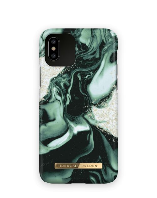 Fashion Case iPhone X Golden Olive Marble