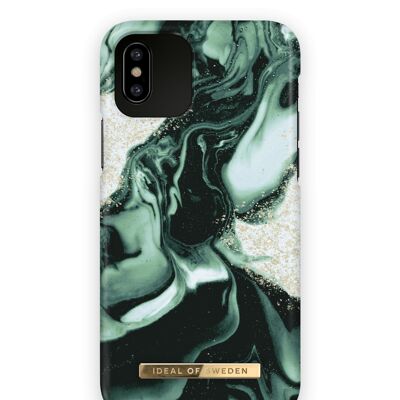 Fashion Case iPhone X Golden Olive Marmor