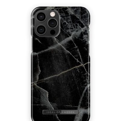 Fashion Case iPhone 12 Pro Black Thunder Marmo