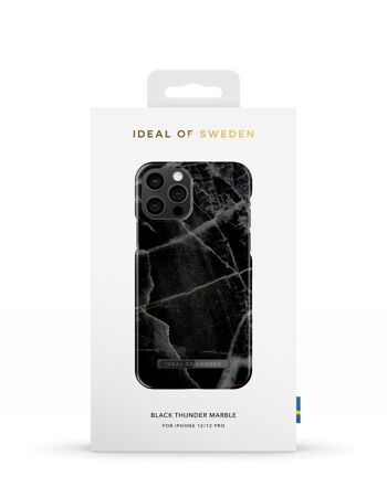 Coque Fashion iPhone 12 Pro Black Thunder Marble 6