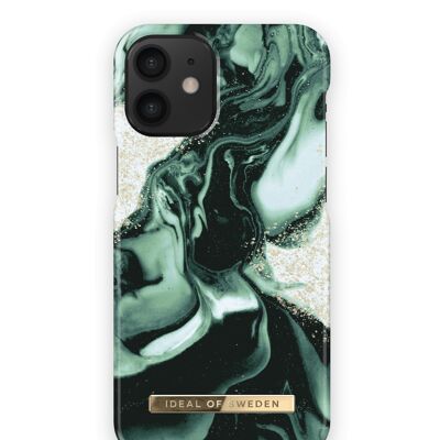 Fashion Case iPhone 12 Mini Golden Olive Marble