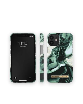 Coque Fashion iPhone 12 Mini Marbre Olive Doré 5