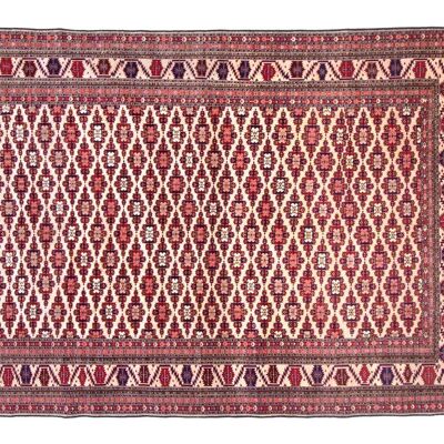 Afghan Mauri Kabul 280x188 alfombra anudada a mano 190x280 patrón geométrico marrón