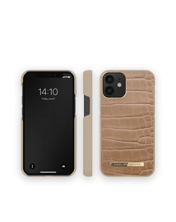 Atelier Coque iPhone 12 MINI Camel Croco 5