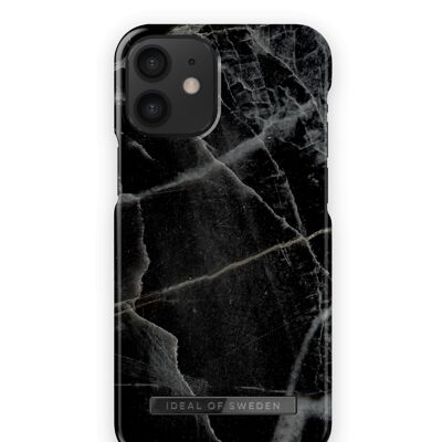 Fashion Case iPhone 12 Mini Black Thunder Marmo