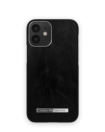 Atelier Coque iPhone 12 Mini Noir Brillant Argenté 1