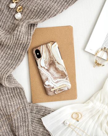 Coque Fashion iPhone 12 Mini Marbre Sable Doré 4