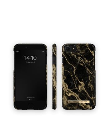 Coque Fashion iPhone SE (2020) Golden Smoke Marble 4