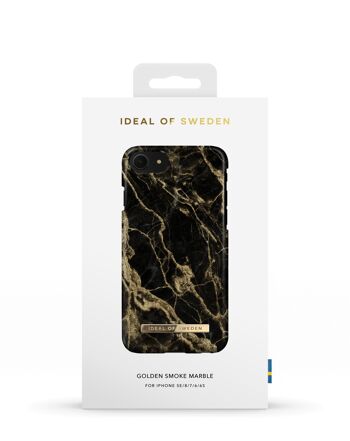 Coque Fashion iPhone SE (2020) Golden Smoke Marble 7