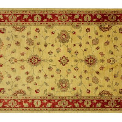 Afghan Chobi Ziegler 240x170 alfombra anudada a mano 170x240 beige floral de pelo corto Orient