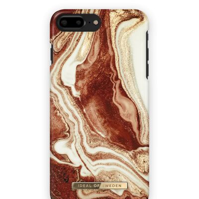 Fashion Case iPhone 8 Plus Golden rusty marble