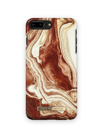 Coque Fashion iPhone 8 Plus Marbre rouillé doré 1