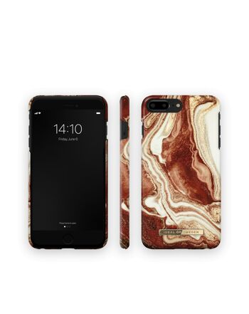 Coque Fashion iPhone 8 Plus Marbre rouillé doré 5