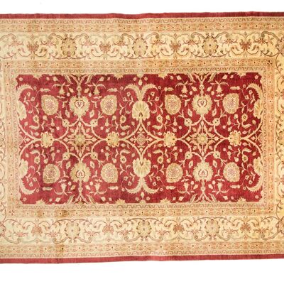 Afghan Chobi Ziegler 446x322 alfombra anudada a mano 320x450 patrón de flores beige pelo corto