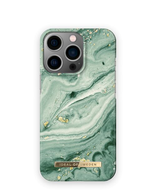 Fashion Case iPhone 13 Pro Mint Swirl Marble