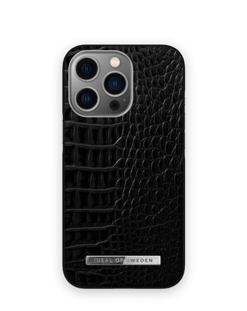 Atelier Coque iPhone 13 Pro Neo Noir Croco Argent 1